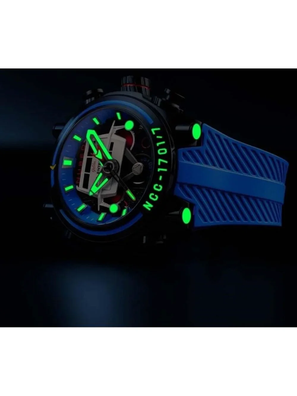 NWT Nubeo Deimos Chronograph Blue Dial Men's Watch
